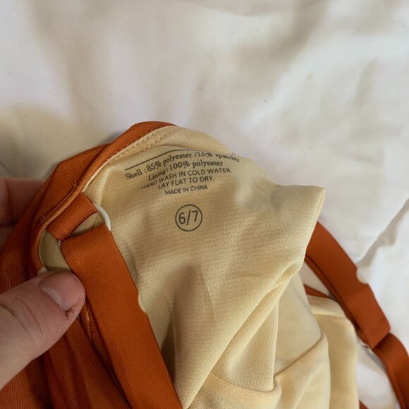 Roolee Mommy & Me Rust Polka Dot Swimsuit Set (M, 6/7, 4/5, 2T) - Picture 8 of 14